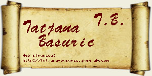 Tatjana Basurić vizit kartica